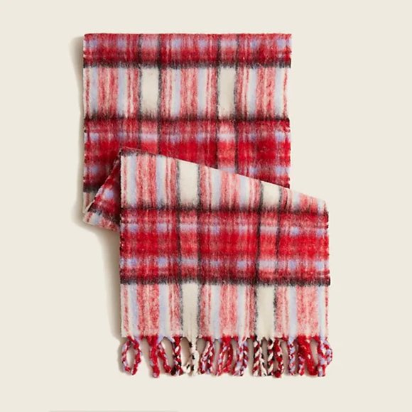 J. Crew Accessories - NWT J. Crew Plaid scarf in textured wool
